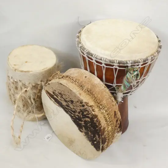3 ANIMAL SKIN DRUMS H.430mm