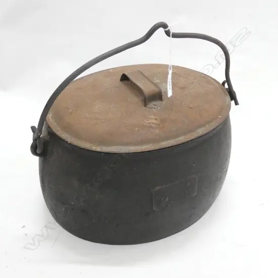 LARGE CAST IRON CAMP OVEN W.350mm