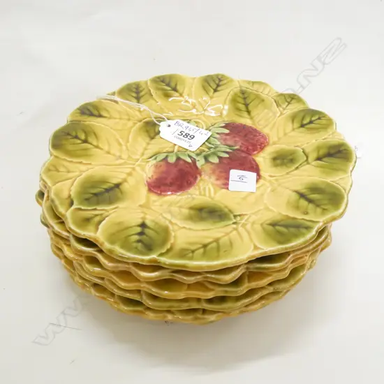 6 SARRAGUEMINES FRUIT PLATES 190mm dia