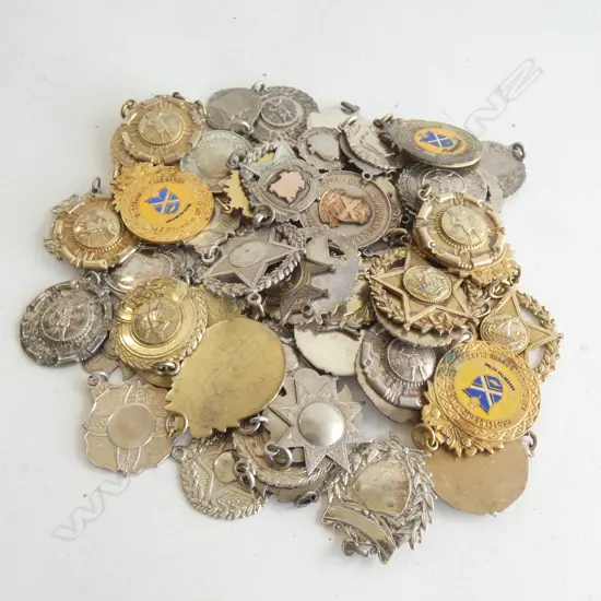 LGE COLLECTION SILVER & PLATED MEDALLIONS 633GM total