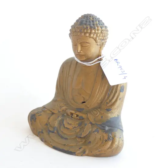 GOLD PAINTED METAL BUDDHA H.120mm