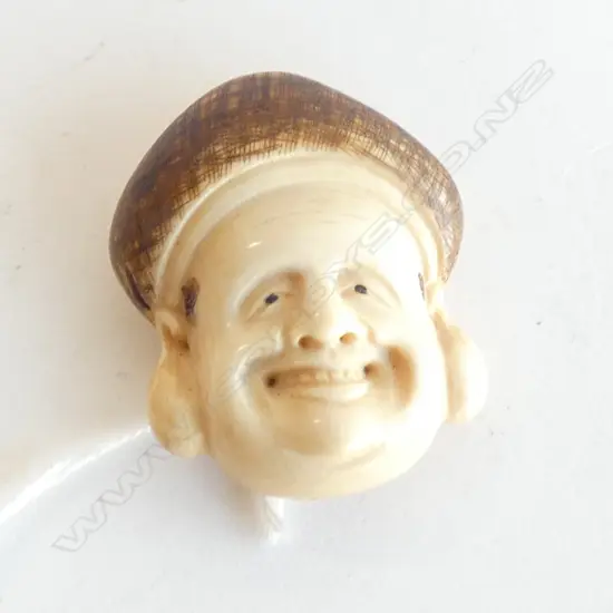 NETSUKE; FACE OF EBISU H.50mm