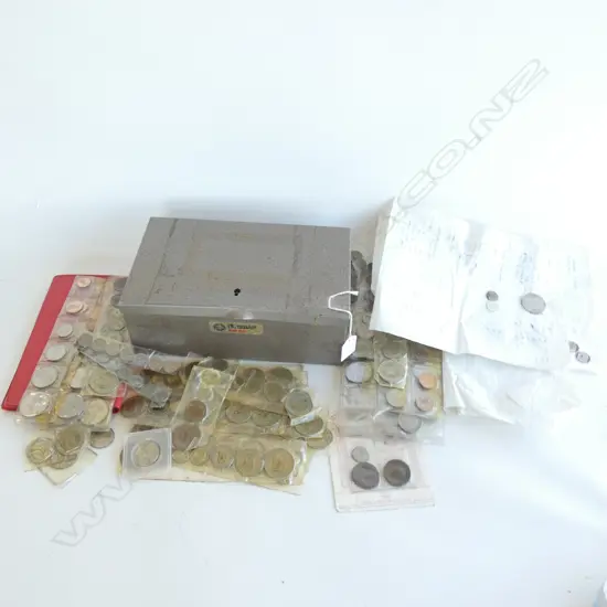 SAFE BOX ASST. WORLD COINS