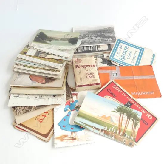 BAG OLD POSTCARDS / PKT PILGRIMS PROGRESS CARDS  ETC.