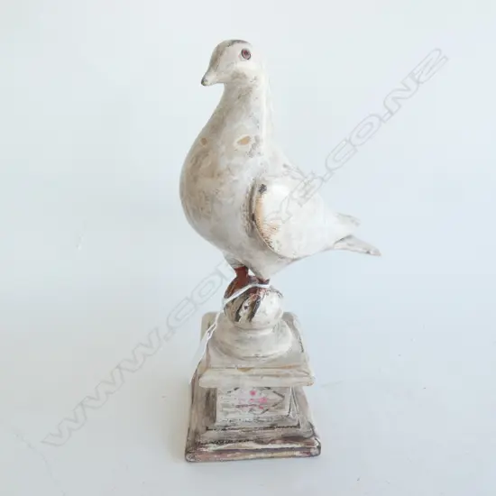 CARVED WOODEN PAINTED PIGEON H.280mm