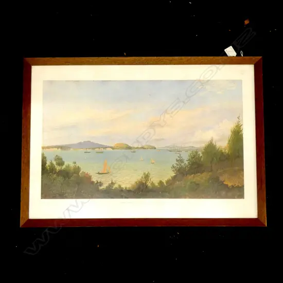 LTD ED  PRINT - C. BLOMFIELD 1832 - AUCKLAND HARBOUR 330 X 570MM