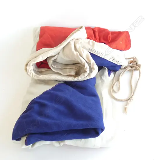 LG RED WHITE & BLUE COTTON SHIPPING FLAG - 2800 X 3200MM