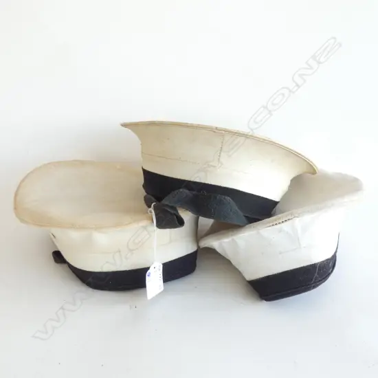 3 OLD NAVAL SAILORS CAPS - NO TALLIES