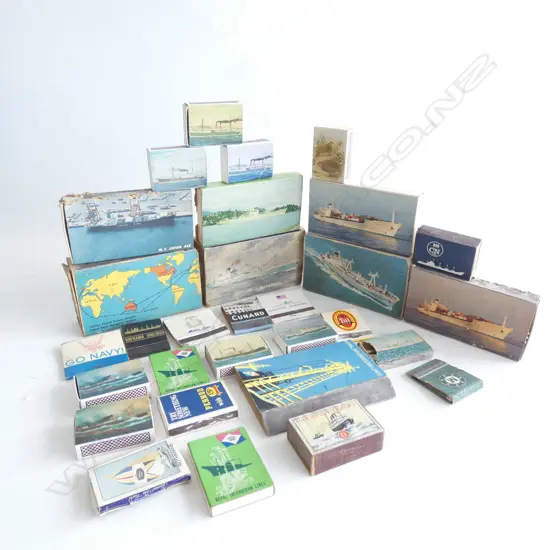 LG BAG SOUVENIR MATCHBOXES - MOSTLY SHIPPING RELATED
