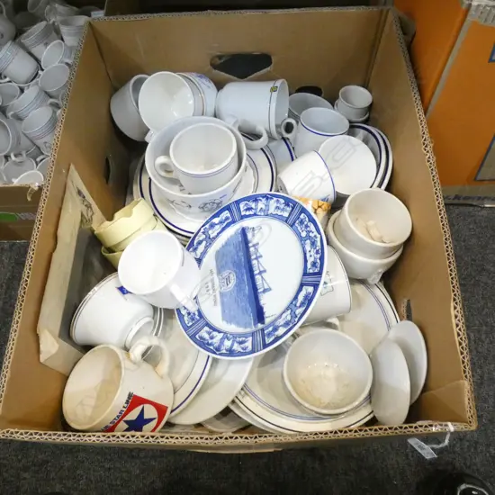 LG BOX ASST SHIP / MARITIME CHINA; CUPS/ PLATES ETC.
