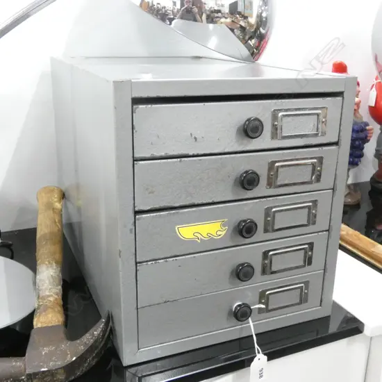 SMALL VINTAGE 5 DRAWER FILING CABINET...