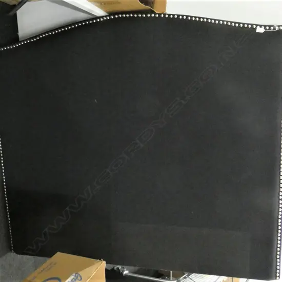BLACK COTTON UPHOLSTERED BED HEAD W.1620mm
