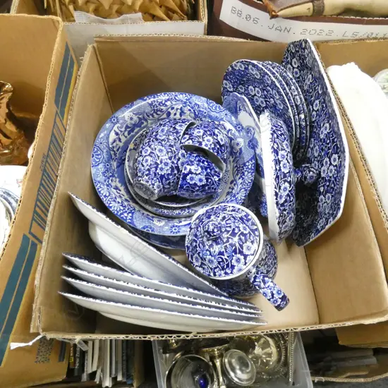 BOX LOT SPODE ITALIAN + BURLEIGH CALICO AF