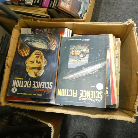 BOX LOT ASST. 1950s/60s PULP & SCI FI MAGAZINES