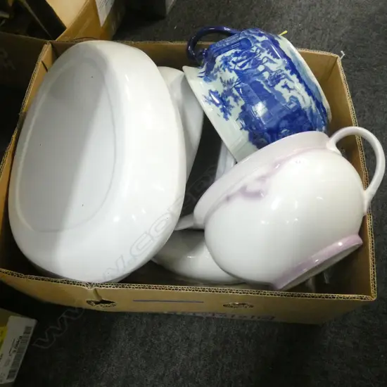 BOX LOT ASST. POTTIES & BED PANS