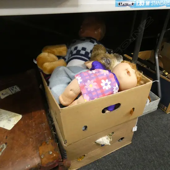 2 BOXES ASST. DOLLS INCL. CABBAGE PATCH ETC