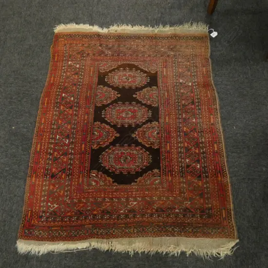 HAND KNOTTED ALL WOOL AFGHANI SARUOCH RUG 970x800mm