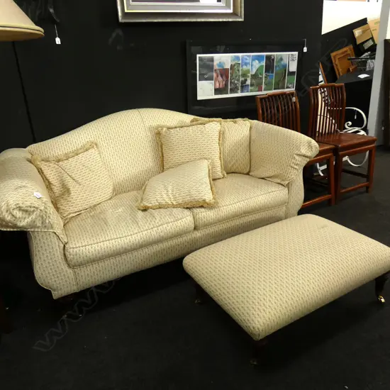 UPHOLSTERED SOFA W.1200mm & OTTOMAN