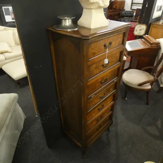 QUEEN ANNE STYLE UPRIGHT DRINKS CABINET H.1290mm