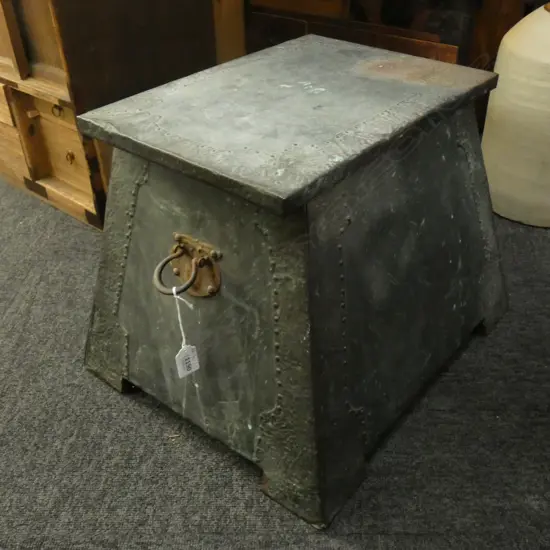 BEATEN COPPER FIRE BOX H.340mm