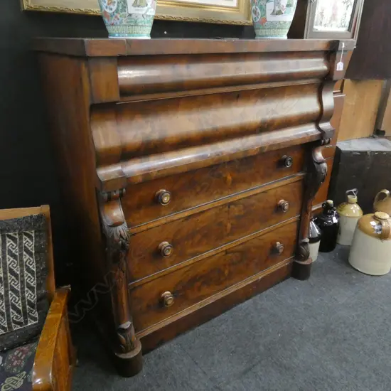 VICTORIAN MAHOGANY SCOTCH CHEST