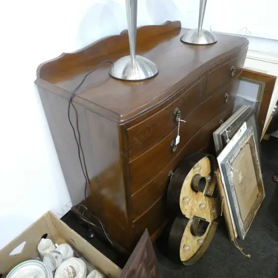 QUEEN ANNE STYLE 5 DRAWER DRESSER...