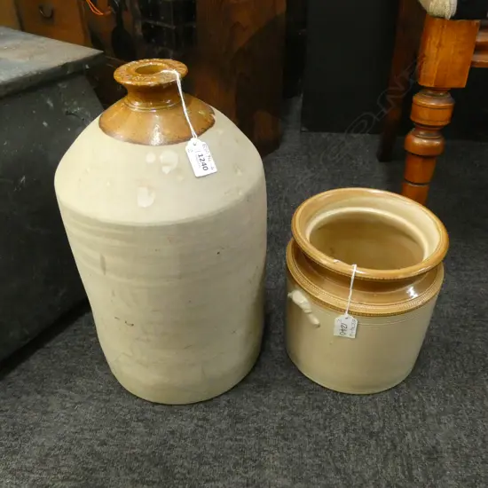 LG POTTERY CROCK (H 420MM) & POT (DIA 180MM)