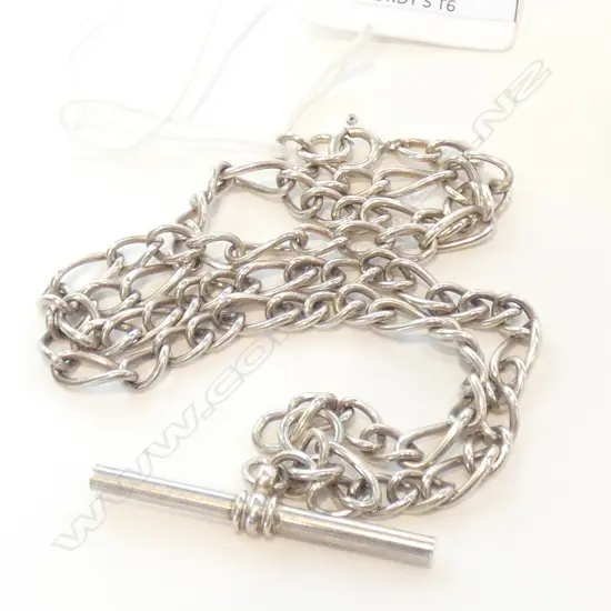 MODERN SILVER CLASSIC STYLE FOB CHAIN 21gms