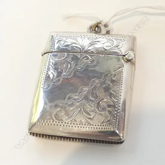 SILVER VESTA CASE BIRMINGHAM 1900