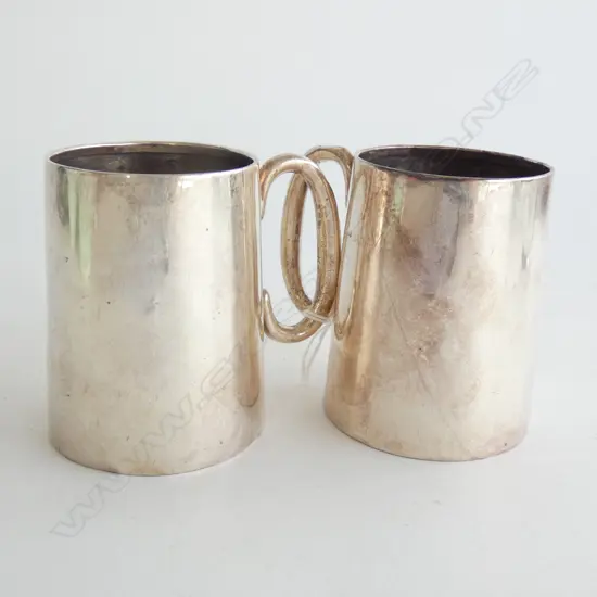 PR STG SILVER MUGS, B'HAM 1922 146 GRAMS