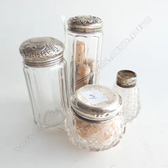 4 STG TOPPED CRYSTAL BOTTLES H.105mm
