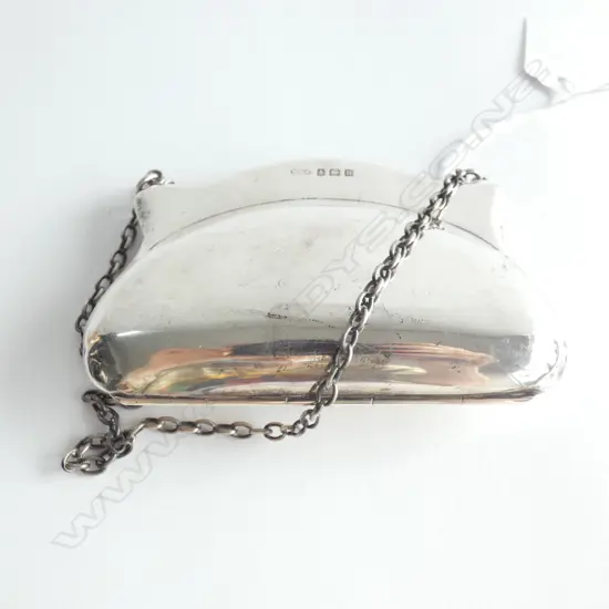 (16170) SM STG SILVER BAG (L 110MM)  WITH CHAIN BIRMINGHAM 1919  