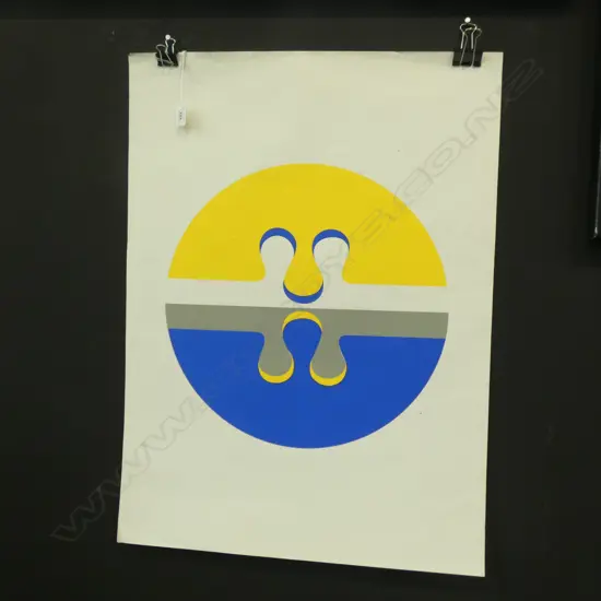 ROSS RITCHIE 'THREE' SCREENPRINT FROM THE BARRY LETT MULTIPLE SERIES1968 760 X 560 MM UNFRAMED A/F