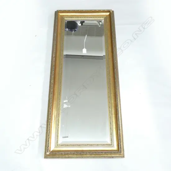 GOLD FRAMED BEVELLED MIRROR 1050x440mm