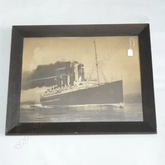 Mauretania passing Castle Wemyss and the Station Clock Tower on the nautical measured mile