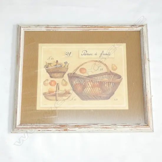 FRENCH BASKET OF FRUITS PRINT 285x375mm