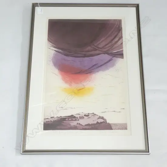 SHIRLEY MARKHAM 'EVENING CLOUD, MT EDEN' SCREEN PRINT 31/50 530x345mm