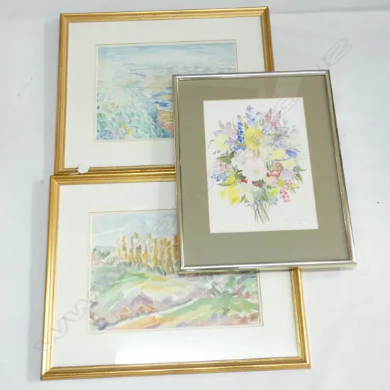 3 ARTWORKS; PR DINAH BROCKETT W/Cs 260x365mm + PRINT