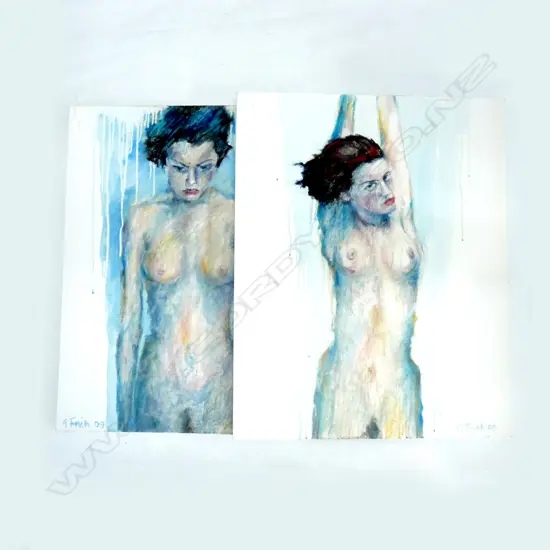 PR GRANT FINCH NUDES 'THOUGHTS ON KATE I & II' '09 760x610mm