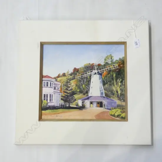 BRIAN HARVEY OIL 'WINDMILL FOUNDERS PARK NELSON' 270x295mm