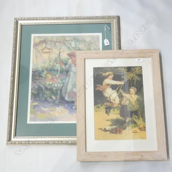 2 QUALITY FRAMED PRINTS OF CHILDREN