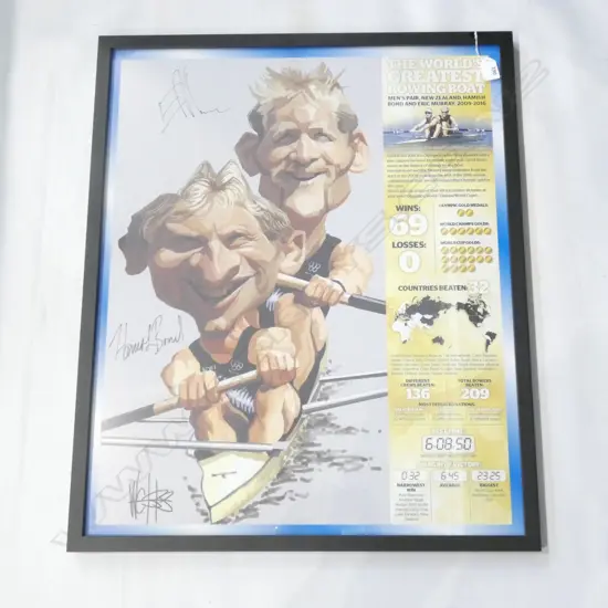 HAMISH BOND & ERIC MURRAY SIGNED POSTER BY WEBB 750x620mm