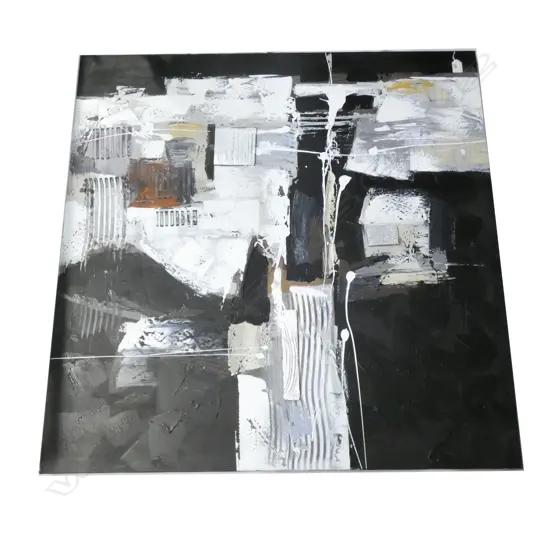 LARGE CONTEMPORARY MIXED MEDIA ON CANVAS 1000x1000mm