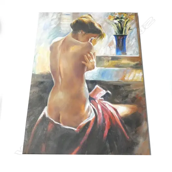 LARGE OIL PAINTING SIGNED COSTELLO 'PRIVATE MOMENTS' 1125x810mm