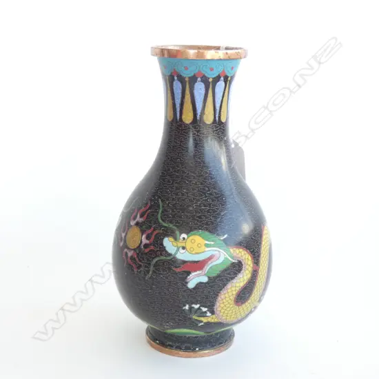 CLOISONNE DRAGON VASE H. 240MM
