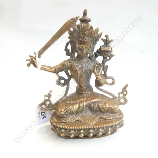 QIANLONG STYLE BRONZE BUDDHA STATUE H.145mm