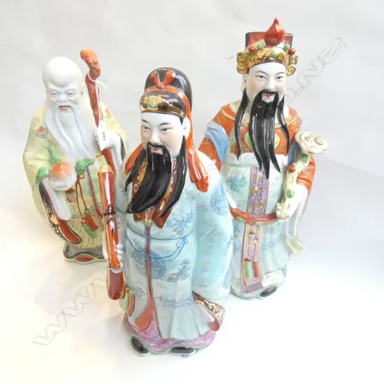 3 CHINESE WISEMEN FIGURES H.360mm