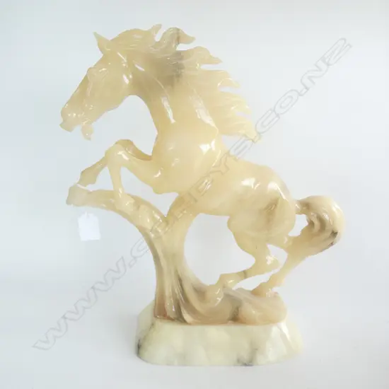 LG MARBLE HORSE FIGURINE H. 370MM