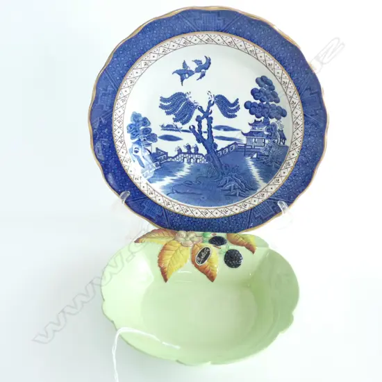 (16144) CARLTON WARE DISH (DIA 145MM) + BOOTHS REAL OLD WILLOW DISH DIA 210MM