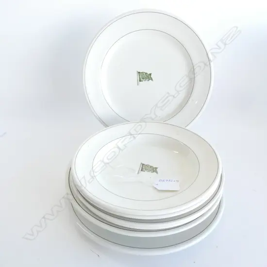 7 ASST UNION STEAMSHIP CO CRESTED PLATES